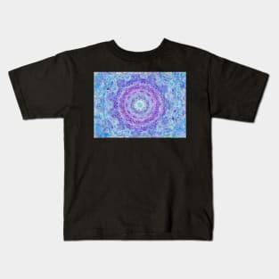 Ocean Mandala Mathematical Art Impressionist Painting Kids T-Shirt